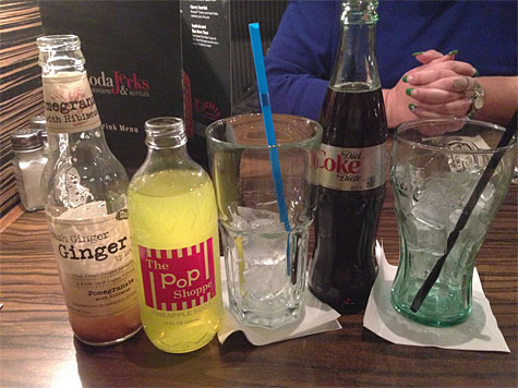Different sodas at Soda Jerks!