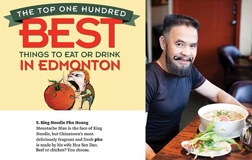 'Moustache Man' (my dad!) pictured in the Tomato Food & Drink Magazine's Top 100 List. (100th issue).