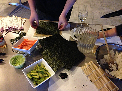 Sushi-making session!