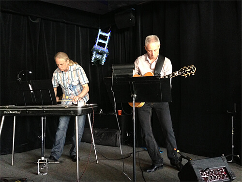 The Cramer Brothers - playing live music during Sunday brunch at Blue Chair Cafe. 