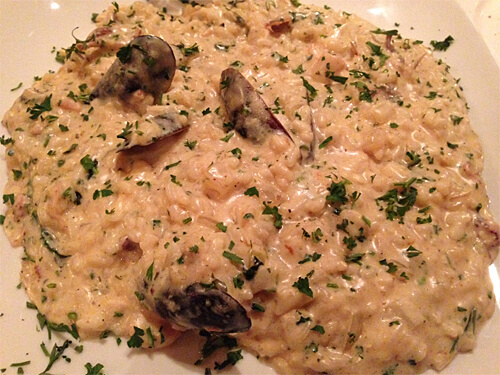Seafood risotto - with prawns, scallops, mussels - $31
