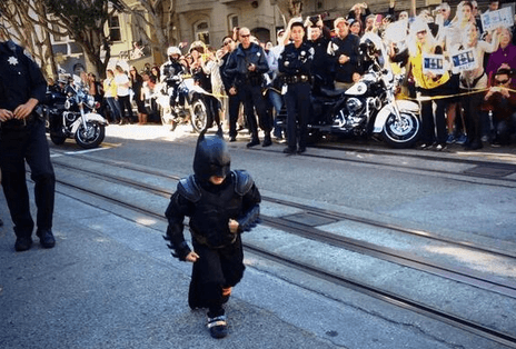 "It's not who you are underneath, it's what you do that defines you." Go #SFBatKid! 