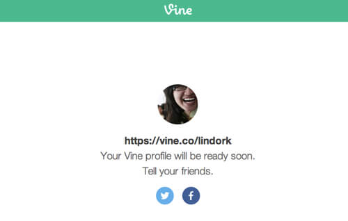 Custom Vine URLs! Get yours today. Become #VineFamous. Lol 