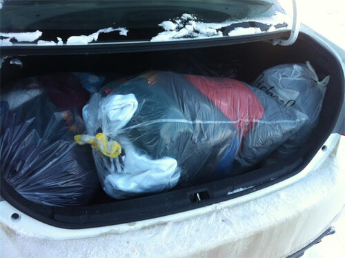 So far, 38 bags full of toques, mitts, gloves, jackets and more have been donated to #BundleupYEG to help the city's less fortunate.