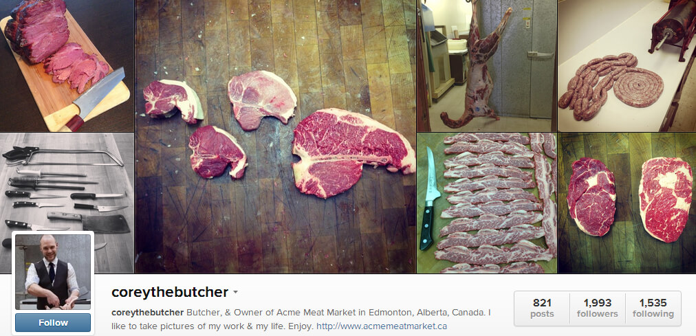 Edmonton Instagram - Corey the Butcher