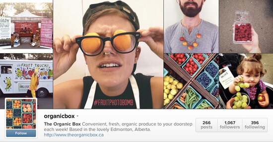 Edmonton Instagram - Organic Box