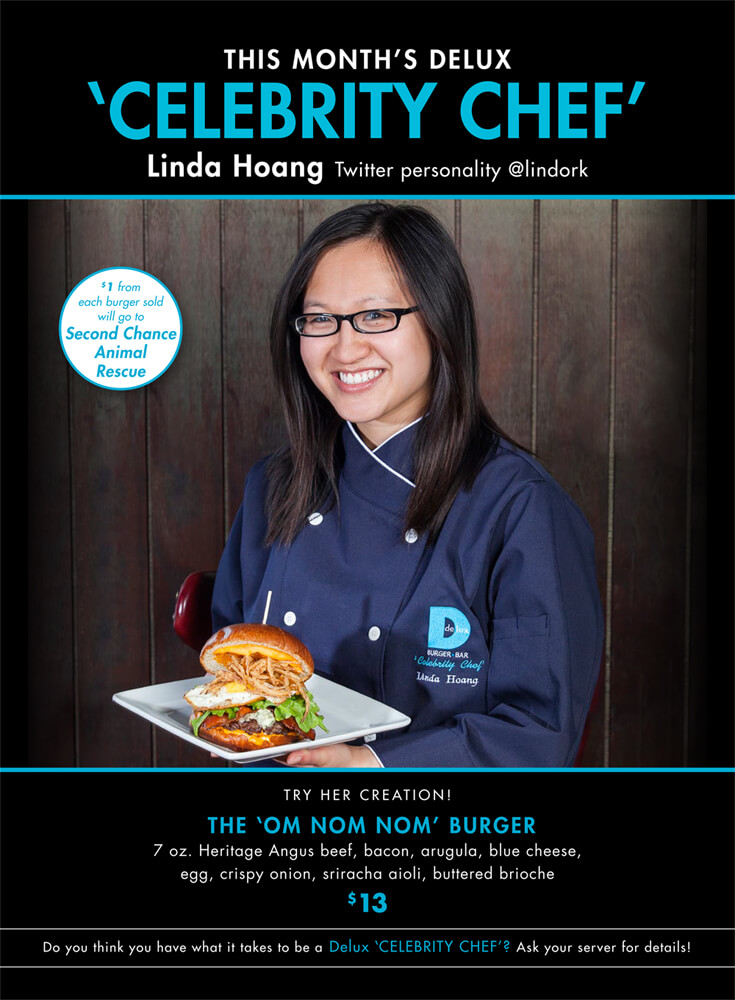 Linda Hoang Delux Burger Bar Celebrity Chef October