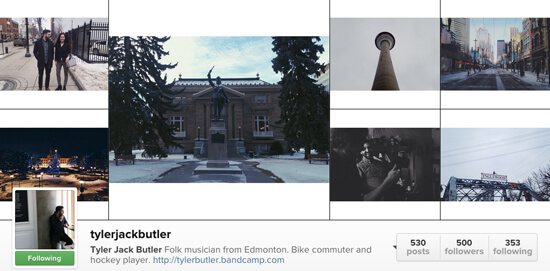 Edmonton Instagram Users - tylerjackbutler