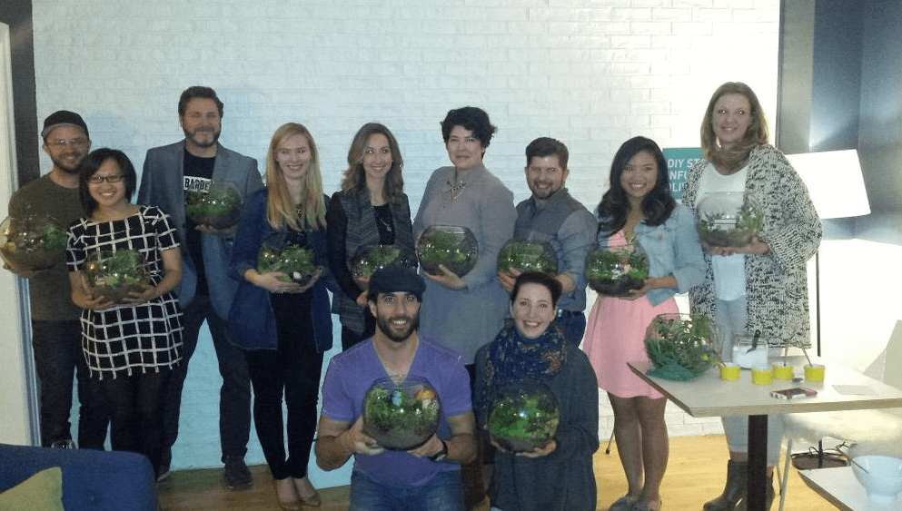 So much fun working with these creative people on terrariums at Little Brick Edmonton! 