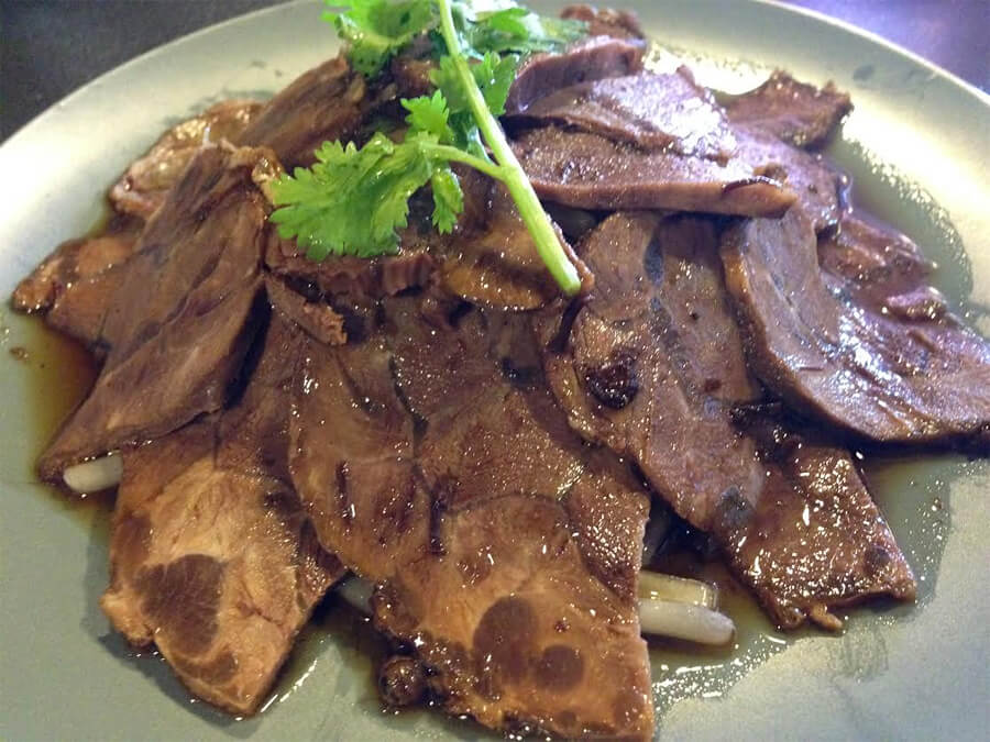 Spiced sauced beef slices ($9) at at LETS Grill Restaurant.