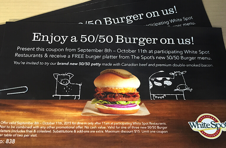 White Spot 50 50 Burger - Hawaiian Burger - Edmonton Restaurants