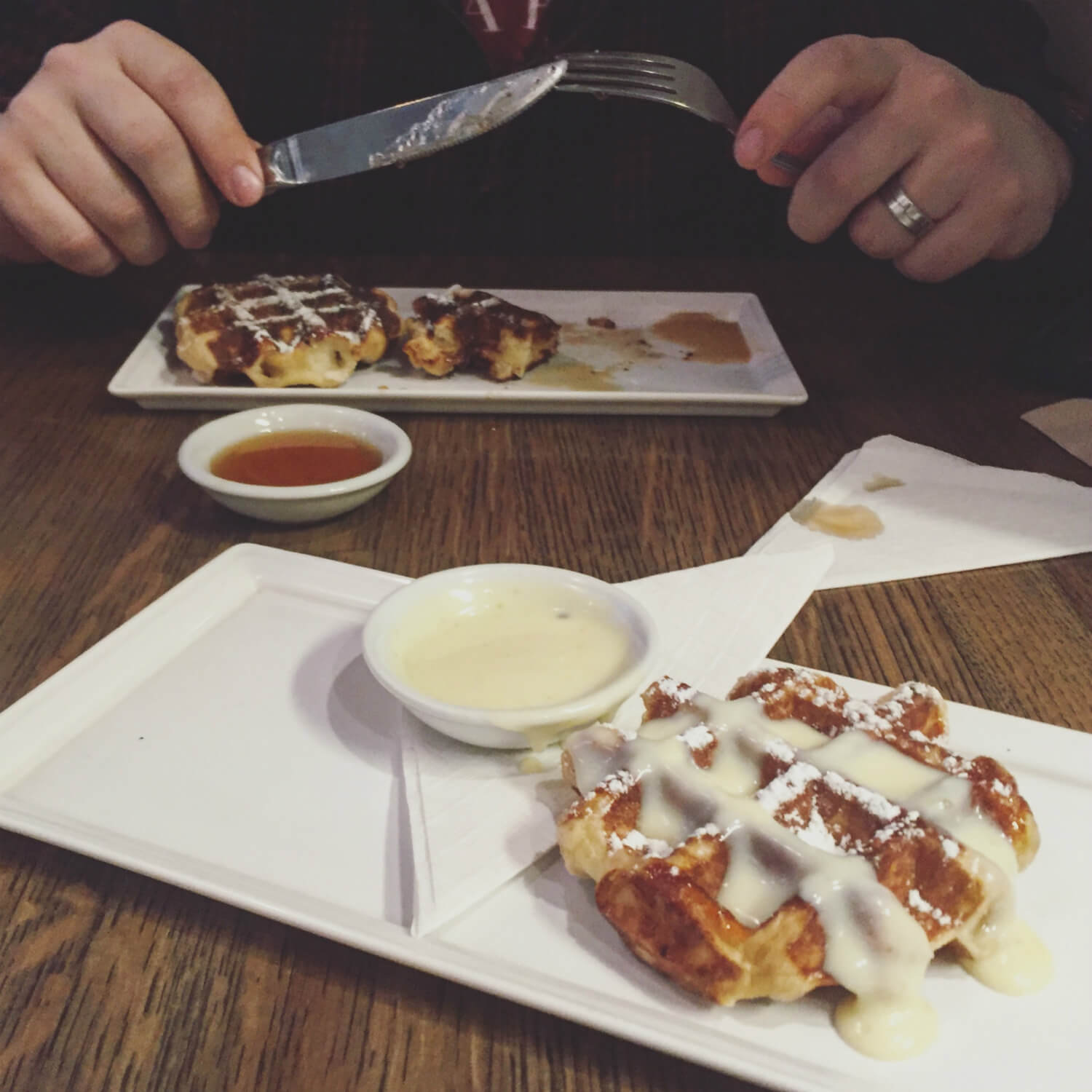 Waffles from Cafe Medina - Vancouver