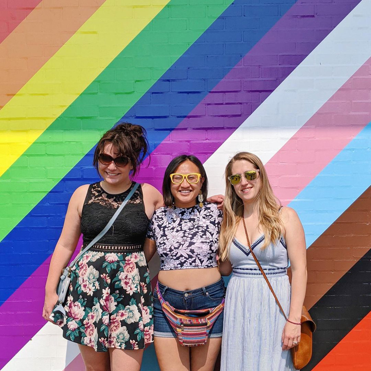 Instagrammable Walls of Edmonton - Explore Edmonton - Murals - Walls - Old Strathcona Whyte Ave TD Bank Pride Wall