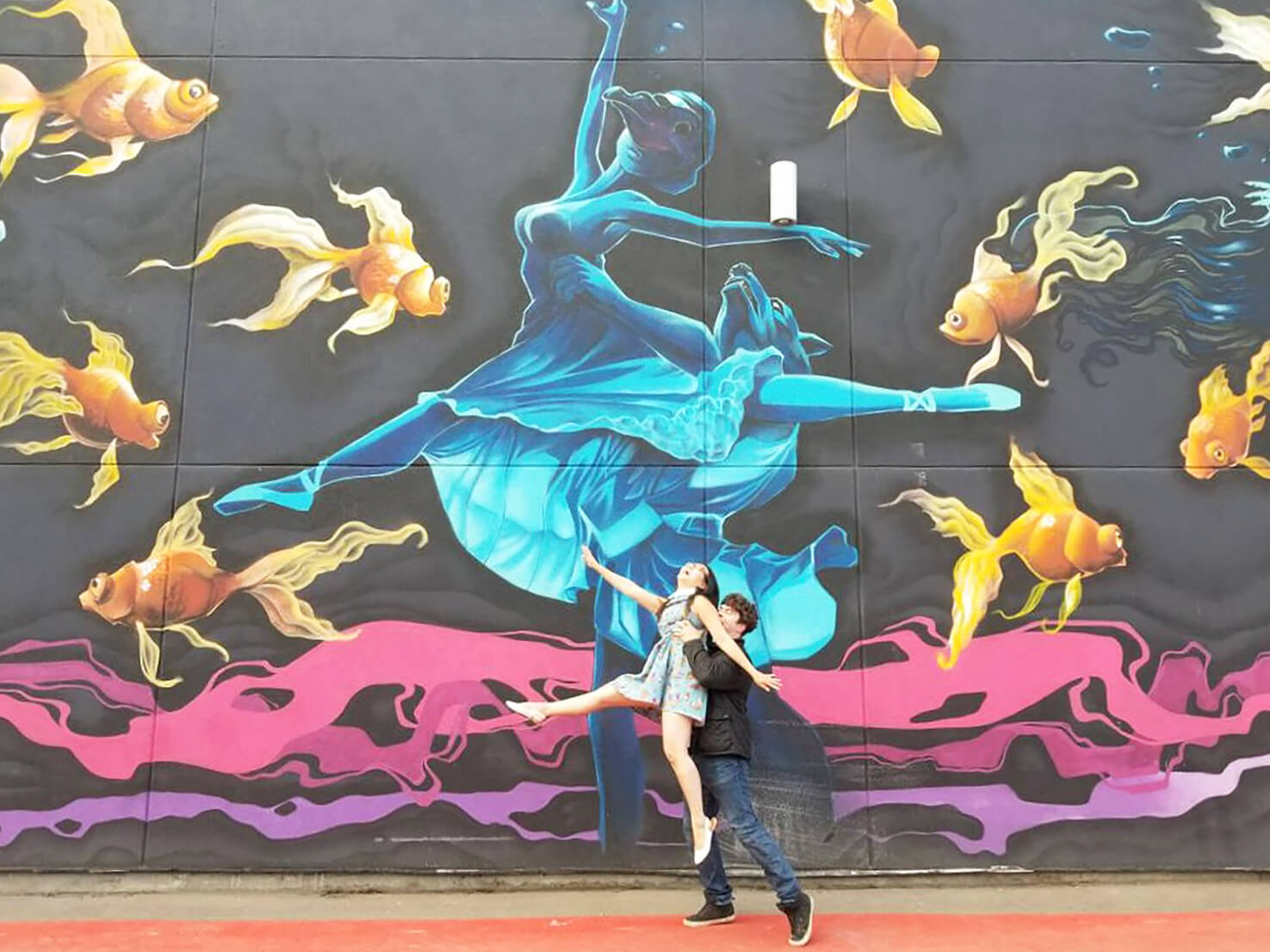 Instagrammable Walls of Calgary - Dances with Wolves Mural - Nelson Dedos Garcia Nomadic Alternatives
