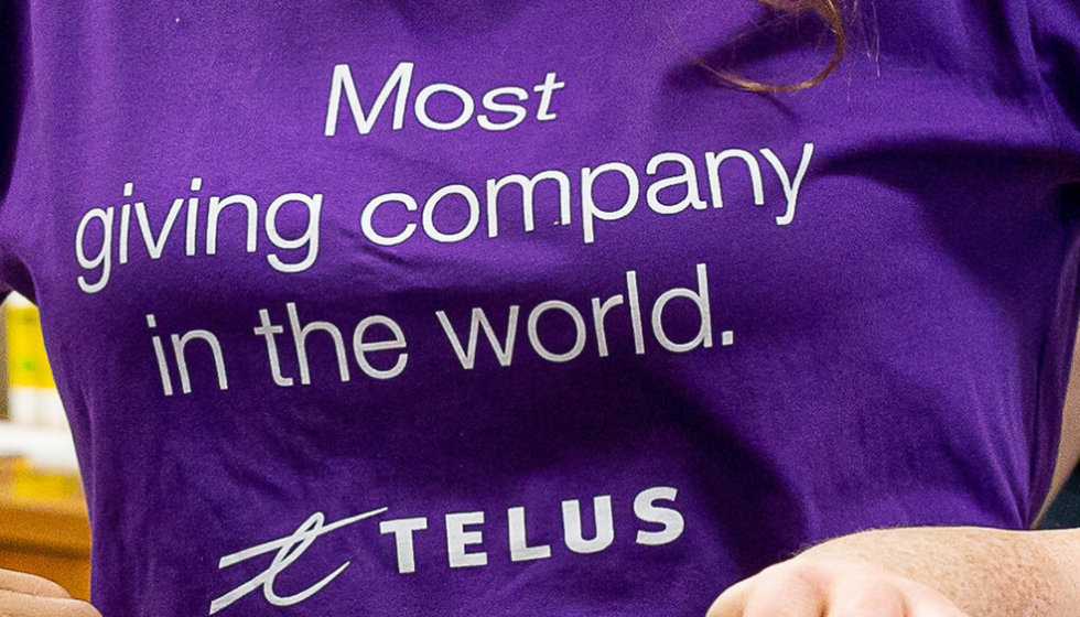Image result for TELUS the most giving company in the workd