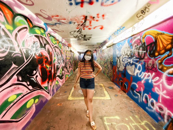 Instagrammable Walls of Medicine Hat - Underground Tunnel Railway St - Art Murals