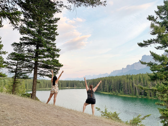 Explore Alberta - Banff National Park - Parks Canada - Johnson Lake - Mountain Adventure -Travel - Canmore - Sitting Swing Rocky Mountains