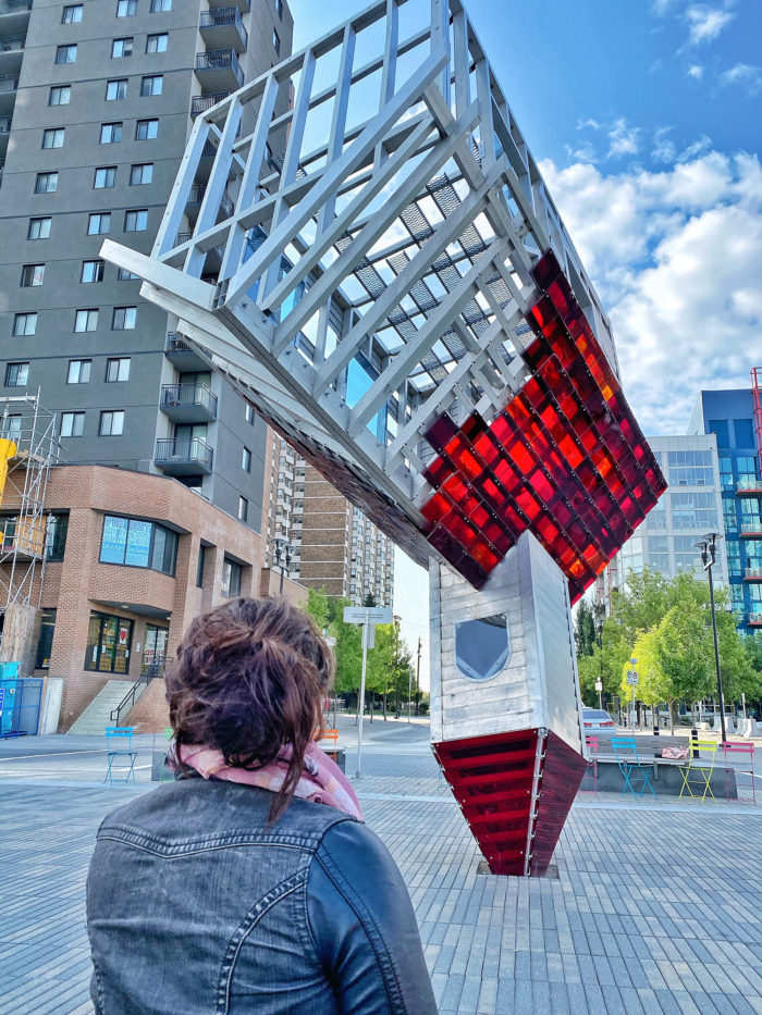 Upside Down Church - Device to Root Out Evil - Dennis Oppenheim - Public Art - Calgary - Explore Alberta - East Village Downtown YYC