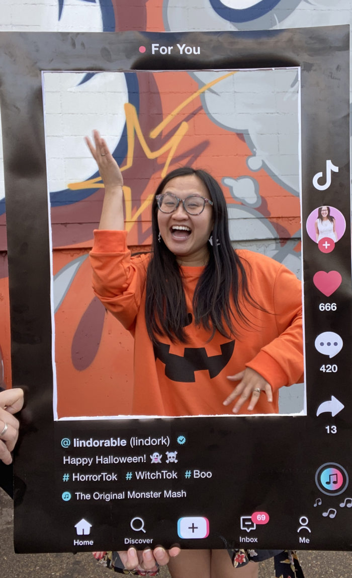 TikTok Halloween Costume - Linda Hoang - Lindork - Lindorable - Explore Edmonton - Explore Alberta - DIY - Social Media