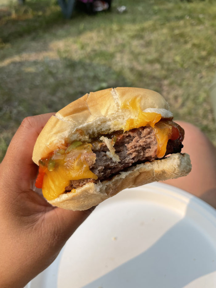 Camping in Alberta - Food - Cheeseburger