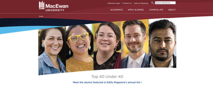 MacEwan University - Top 40 Under 40 Alumni - Edmonton