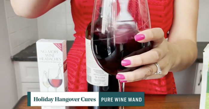 Holiday Hangover Hacks Unique Fun Cures - Cityline TV - Canada - Linda Hoang - Pure Wine Wand