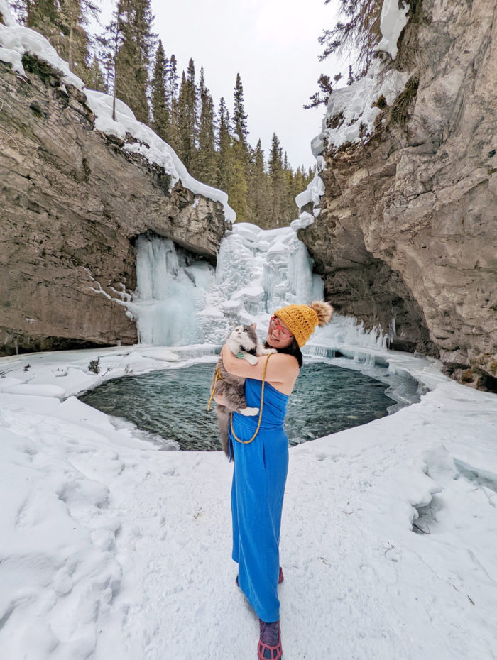 Explore Alberta - Travel - Hiking Adventure Instagrammable Waterfalls - Johnston Canyon Banff National Park