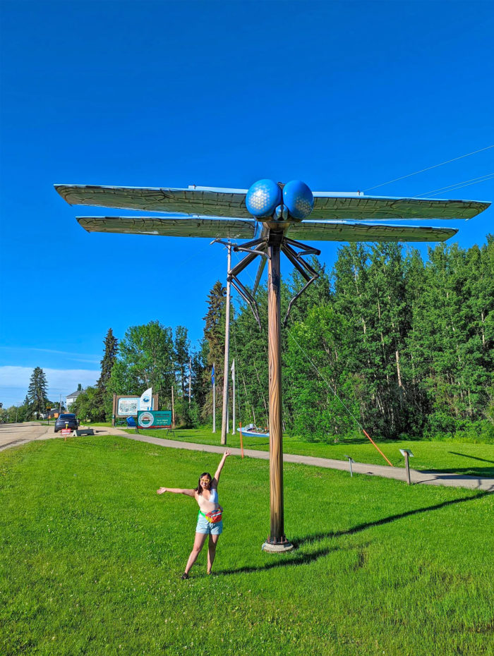 Explore Alberta - Parkland County - Hamlet of Wabamun - Wabamun Lake - Day Trip - Giant Dragonfly Art