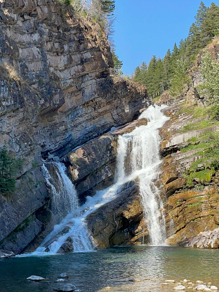 Explore Alberta - Travel - Waterton Lakes National Park - Road Trip - Rocky Mountain Getaway - What to do in Waterton - Cameron Falls Waterfall